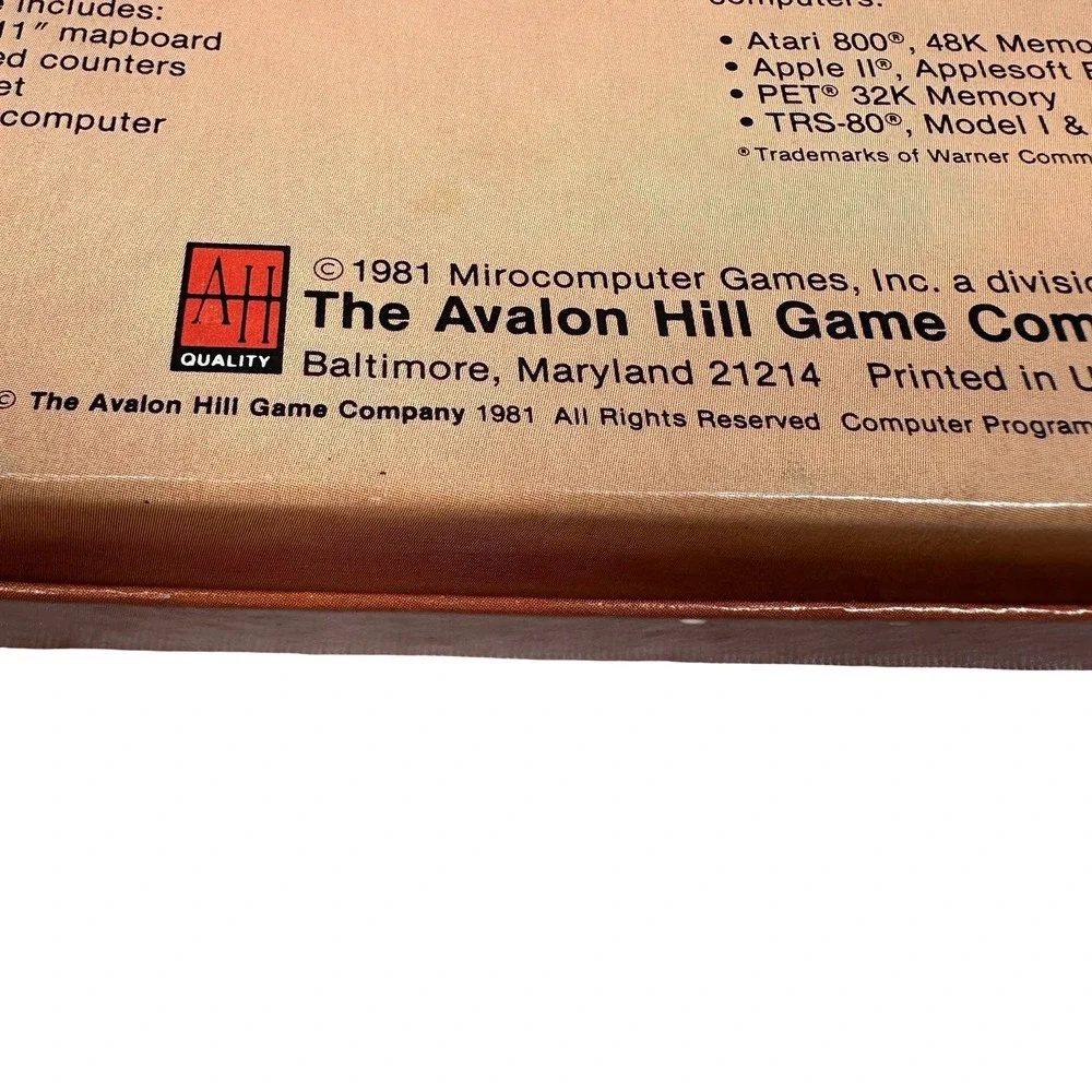 Avalon Hill Dnieper River Line 1981 Vintage PC Game Apple II Atari TRS-80 Floppy
